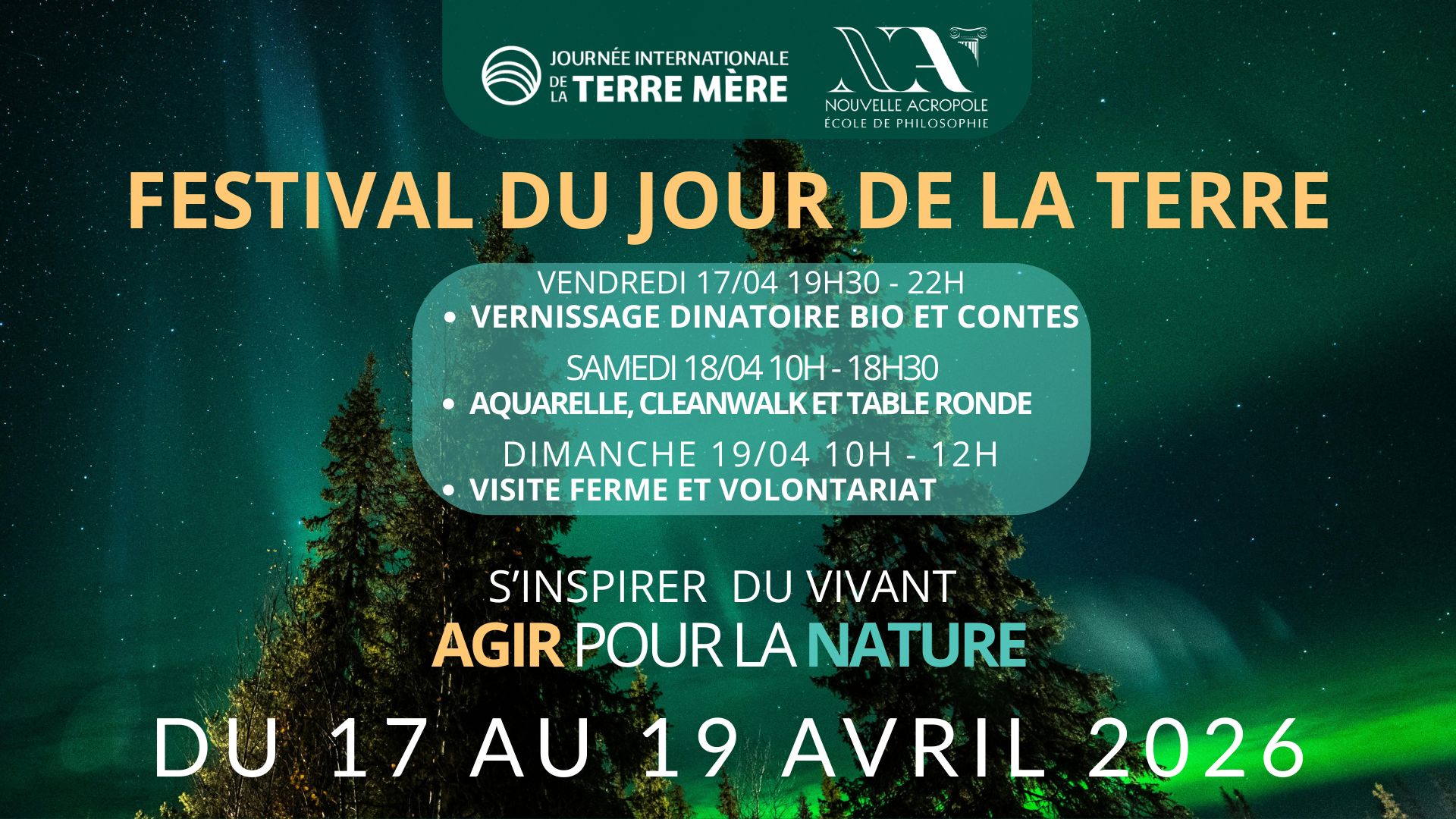 Festival du Jour de la Terre mère - Du 17 au 19 avril