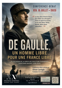De Gaulle De Gaulle un homme libre pour une France libre. Conférence débat animée par Olivier Larrègle